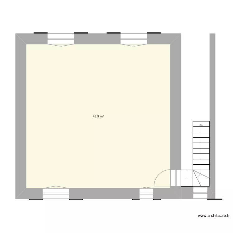 Etage. Plan de 1 et 49 m² Etage. Plan de 1 et 49 m²