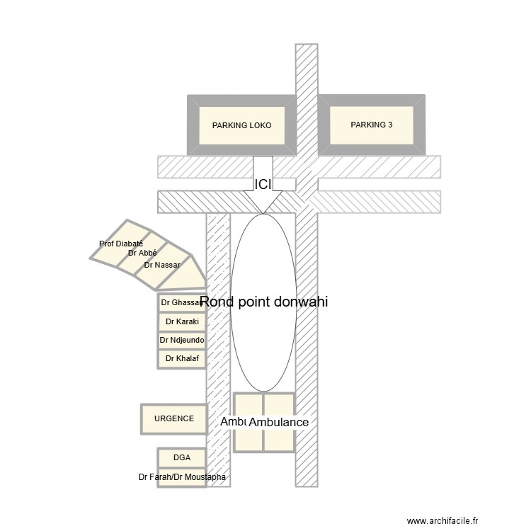 HGF. Plan de 15 pièces et 11 m2