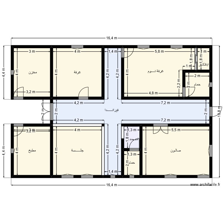 plan de client 46346000 V2. Plan de 11 pièces et 147 m2