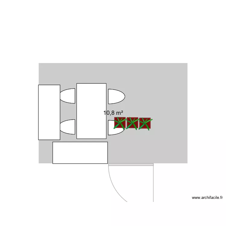 terrase. Plan de 1 et 11 m² terrase. Plan de 1 et 11 m²