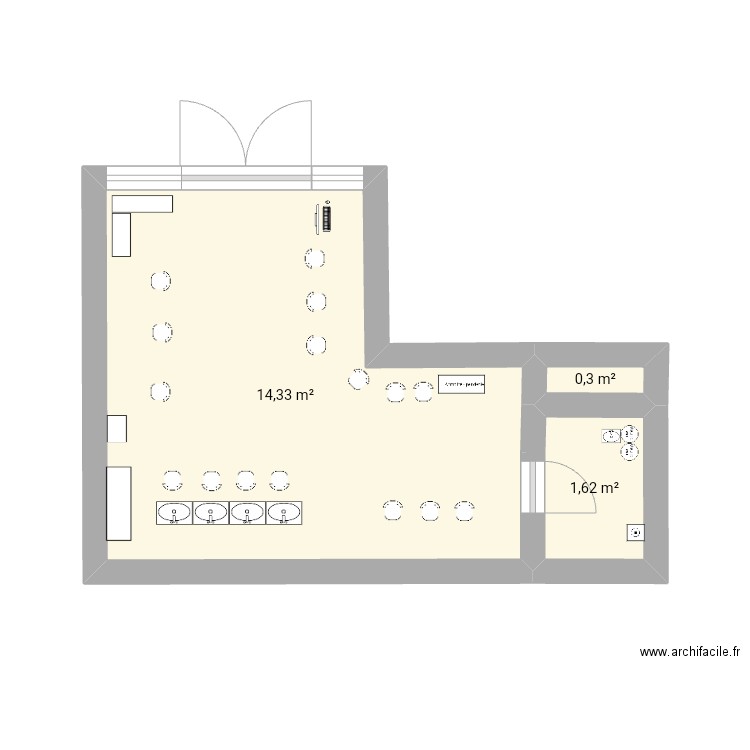 Plan salon. Plan de 3 pièces et 16 m2