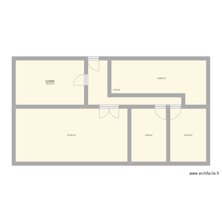 MOUREX. Plan de 6 pièces et 94 m2