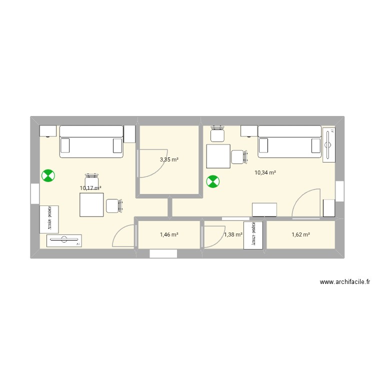 APT LONGEVILLE. Plan de 6 pièces et 28 m2