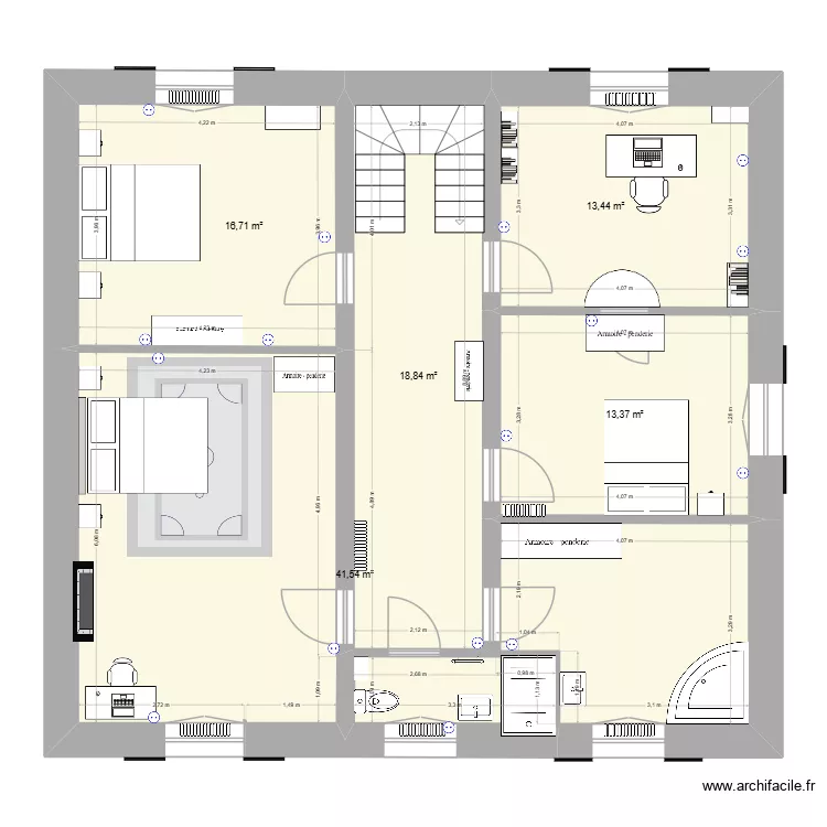 Mouliherne - 1er &eacute;tage - V3. Plan de 
