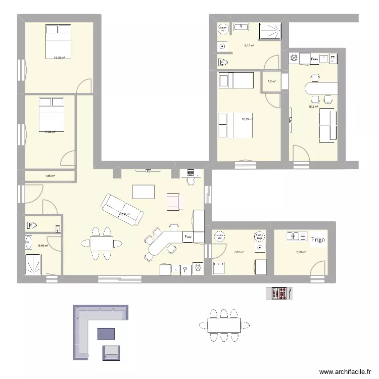 st hilaire grange1. Plan de 11 et 144 m² st hilaire grange1. Plan de 11 et 144 m²