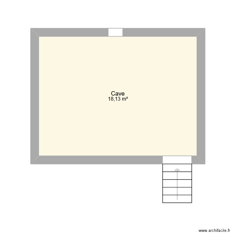 Cave BSP. Plan de 1 pièce et 18 m2
