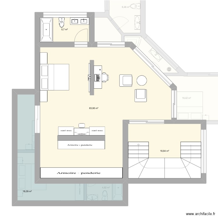 villa adona rez de chausser. Plan de 22 pièces et 551 m2
