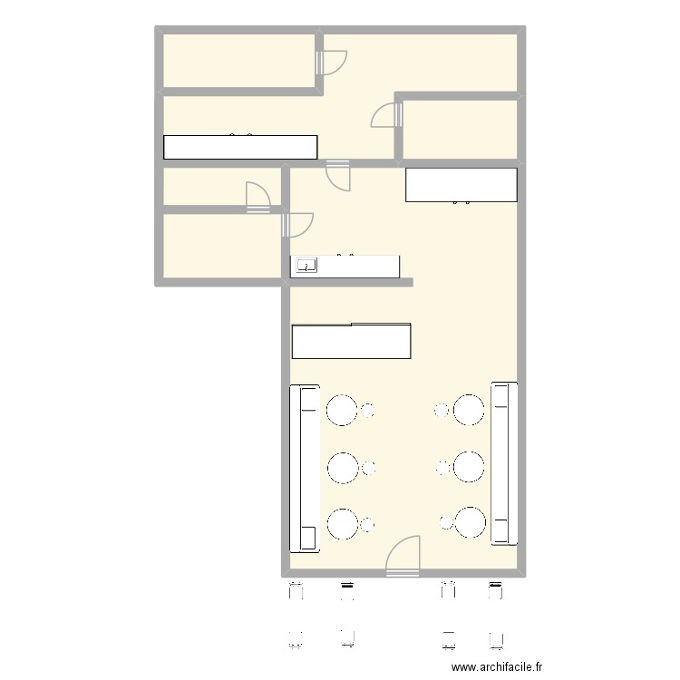 fruttini st p. Plan de 6 pièces et 164 m2