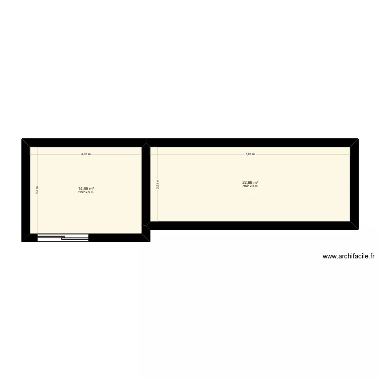Maison levens. Plan de 2  et 74 m²