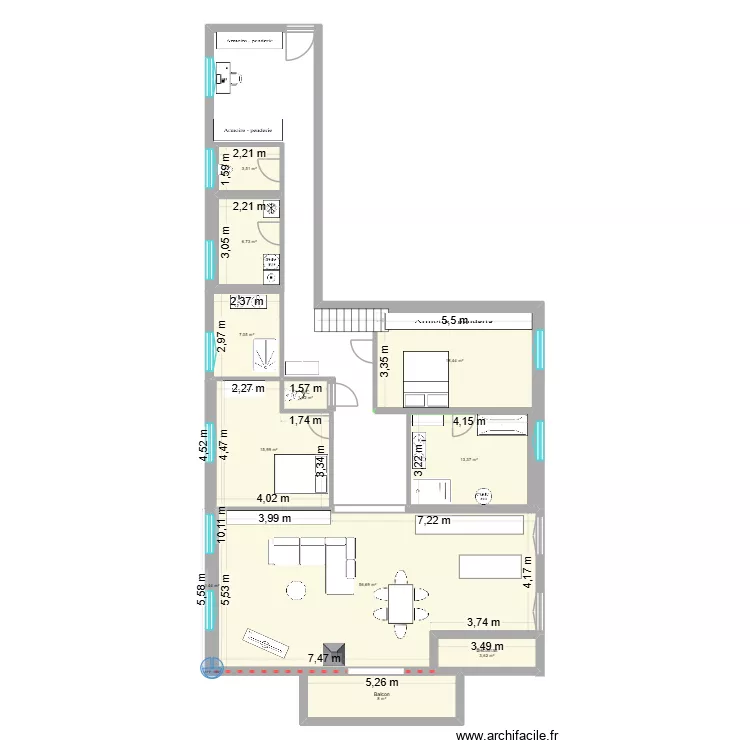 Plan plateau d\'Assy 1. Plan de 11 et 135 m² Plan plateau d\'Assy 1. Plan de 11 et 135 m²