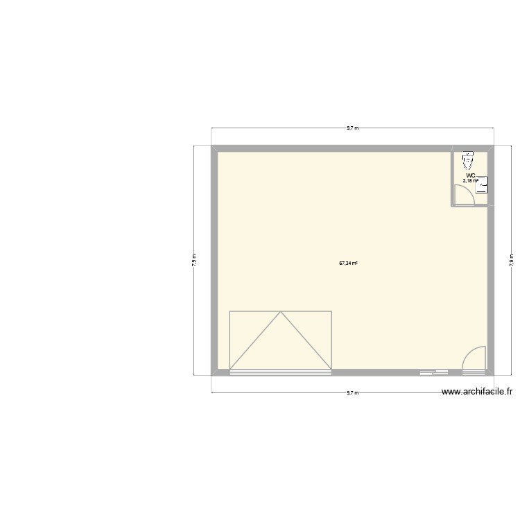 H/FF. Plan de 0 pièce et 0 m2