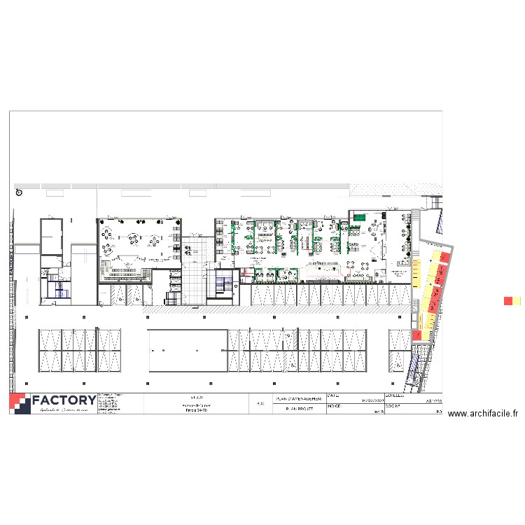 garage. Plan de 1 pièce et 169 m2
