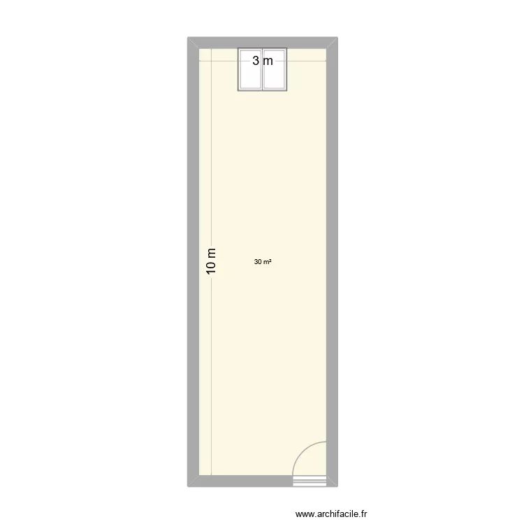 la paix. Plan de 1 Pièce et 30 m²