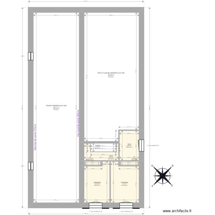 GUIRAUD de LEVIZAC. Plan de 0 pièce et 0 m2