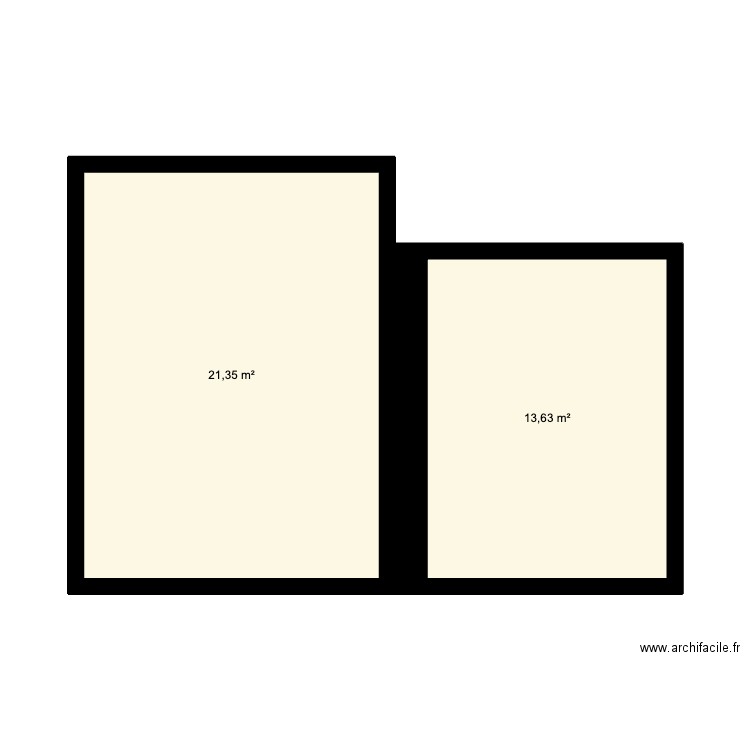 LAVERIE HAGETMAU. Plan de 2 pièces et 35 m2
