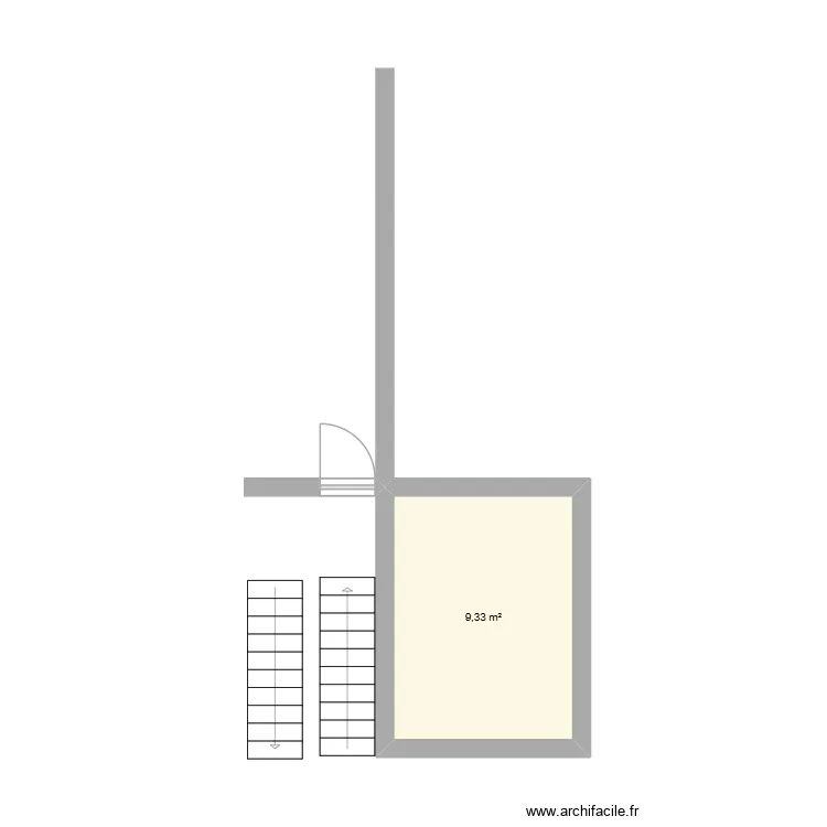 1er étage. Plan de 1 Pièce et 9 m² 1er étage. Plan de 1 Pièce et 9 m²