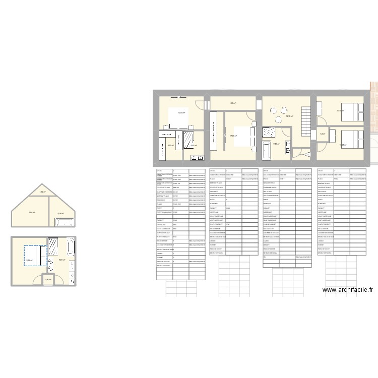 mennecy 4. Plan de 25 pièces et 237 m2