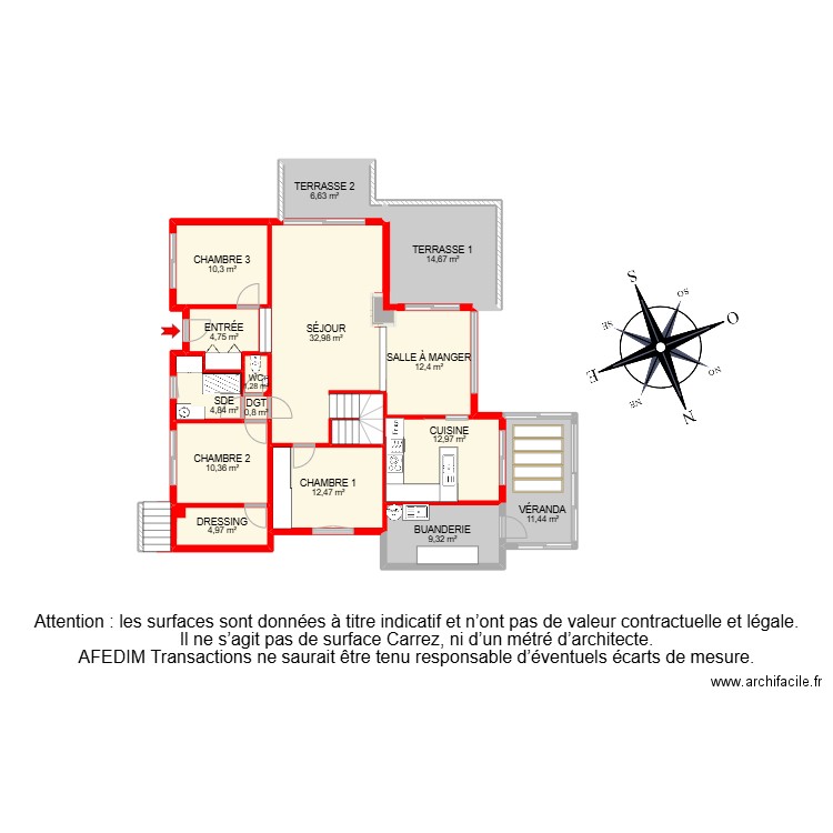 BI27708 -. Plan de 34 pièces et 285 m2