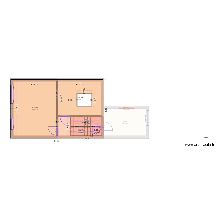 miamiaou. Plan de 21 pièces et 226 m2