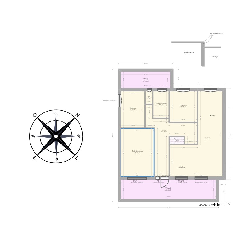 casamyou. Plan de 18 pièces et 355 m2