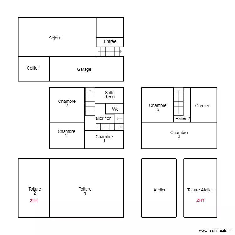PONT LABBE QUINIOU. Plan de 