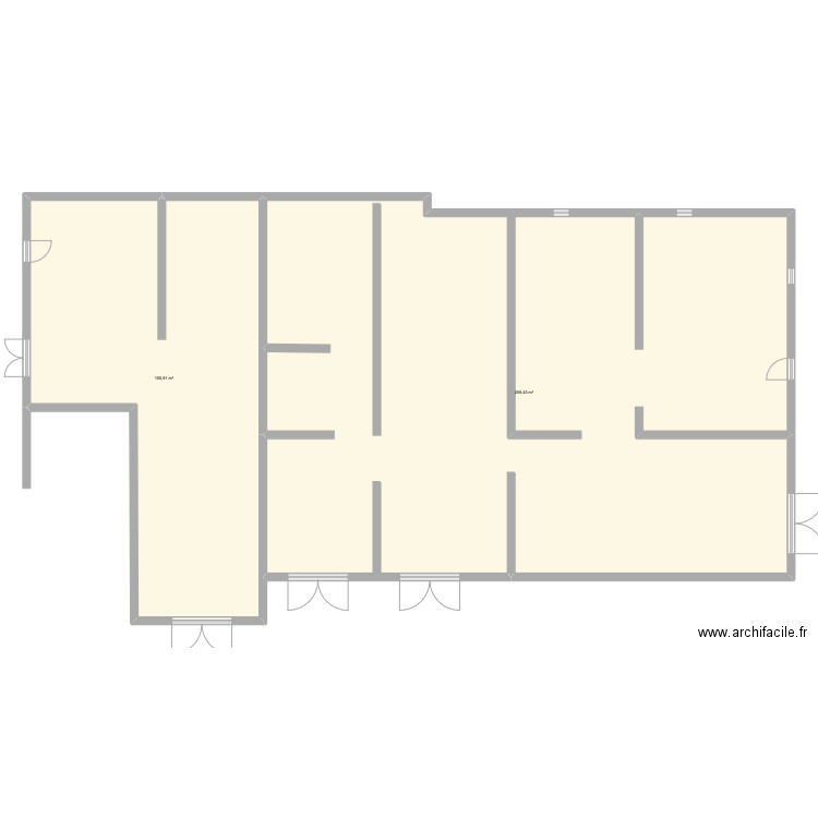 Cereste. Plan de 2 pièces et 360 m2