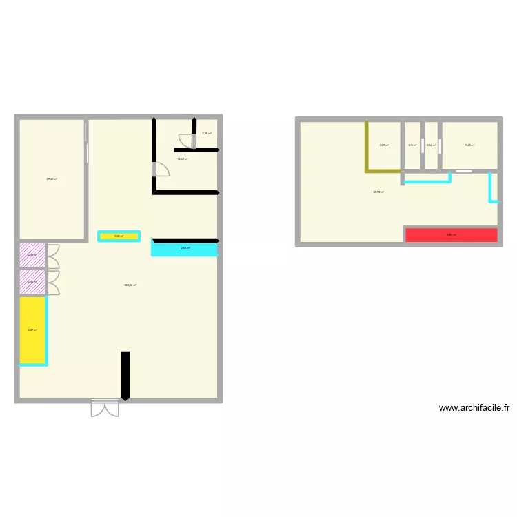 LOCAL OASIS 2. Plan de 15  et 265 m²