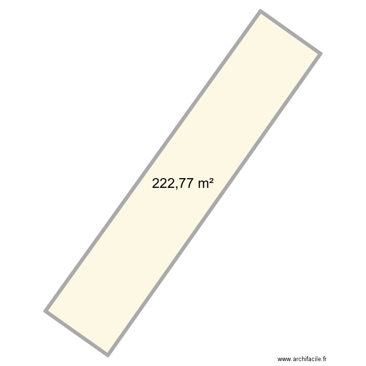 vcs qvv qv. Plan de 1 pièce et 223 m2