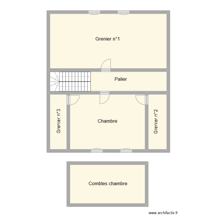 bordat le poinconn etage. Plan de 6 pièces et 124 m2