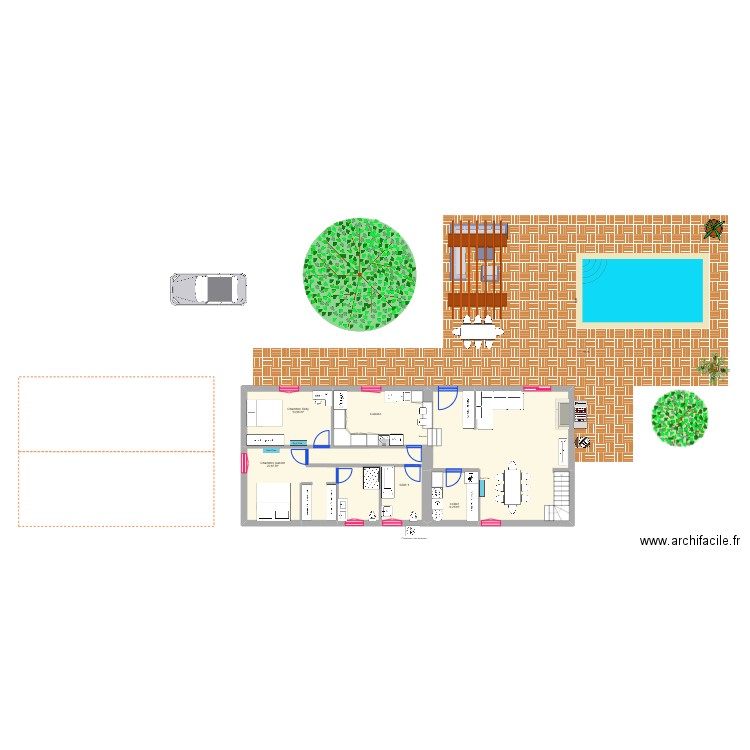 Maison Le Haillan Clim. Plan de 9 pièces et 159 m2