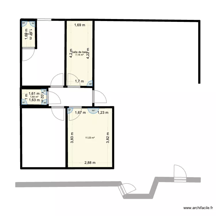 GILDAS GEOFFROY. Plan de 4 Pièces et 21 m² GILDAS GEOFFROY. Plan de 4 Pièces et 21 m²