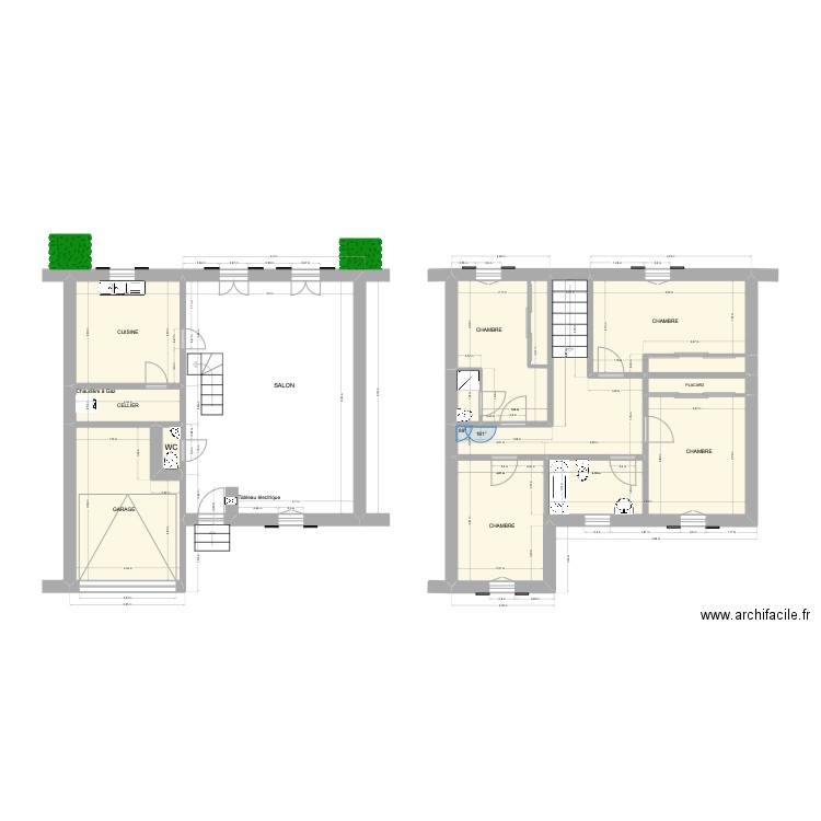 la ville aux dames. Plan de 10 pièces et 53 m2