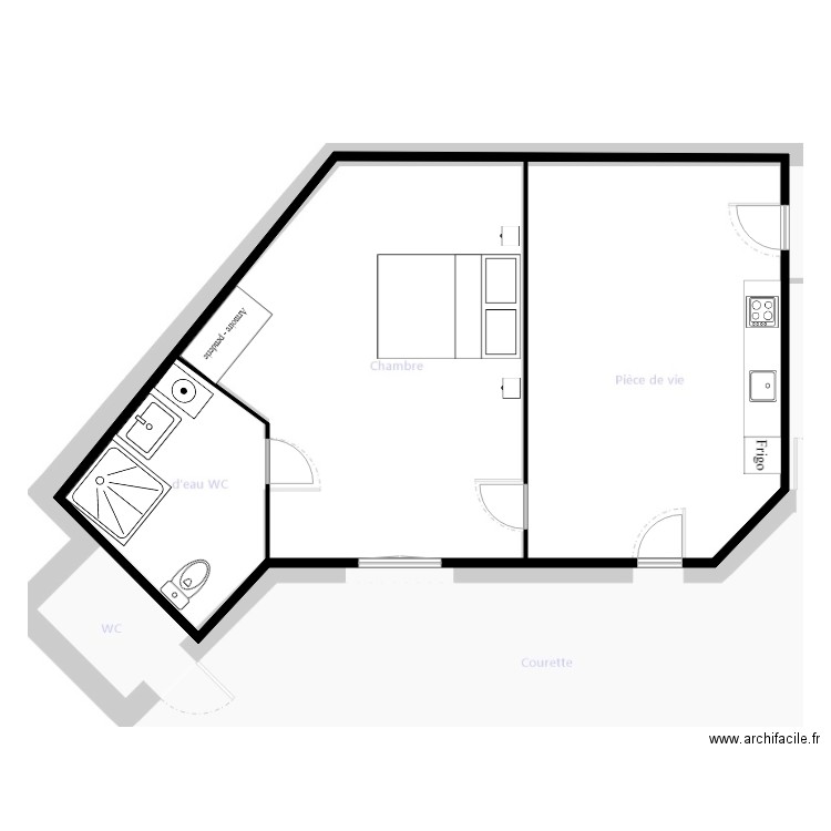 12E. Plan de 1 pièce et 311 m2