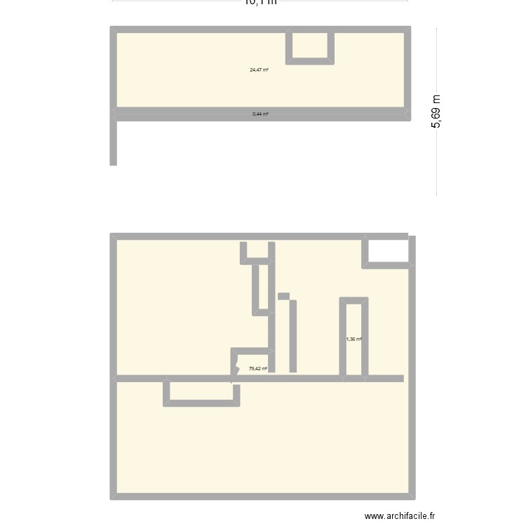 r1 mondon. Plan de 0 pièce et 0 m2