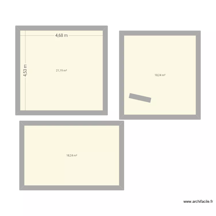 Tarascon essai. Plan de 3  et 58 m²