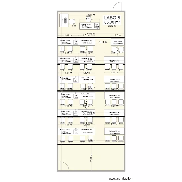 6 juillet Labo 5 (Cours) v2. Plan de 1 et 85 m² 6 juillet Labo 5 (Cours) v2. Plan de 1 et 85 m²