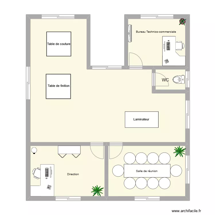 1 ER ETAGE. Plan de 4  et 89 m²
