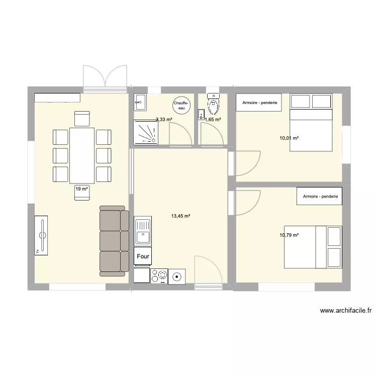 Chemin de Granet Bon 2. Plan de 6  et 58 m²