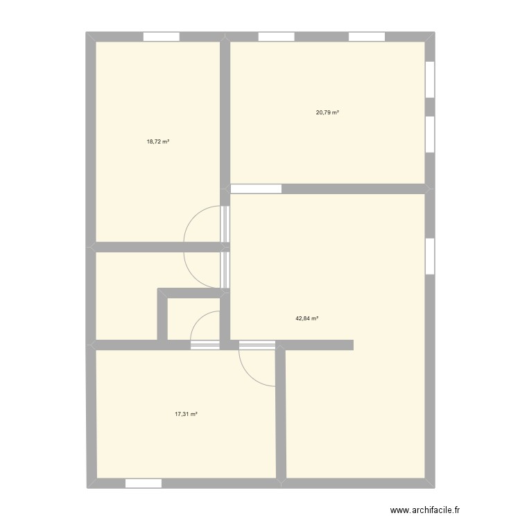 maison. Plan de 4 pièces et 100 m2