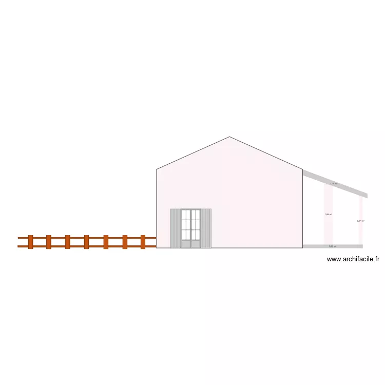 fa&ccedil;ade ouest. Plan de 