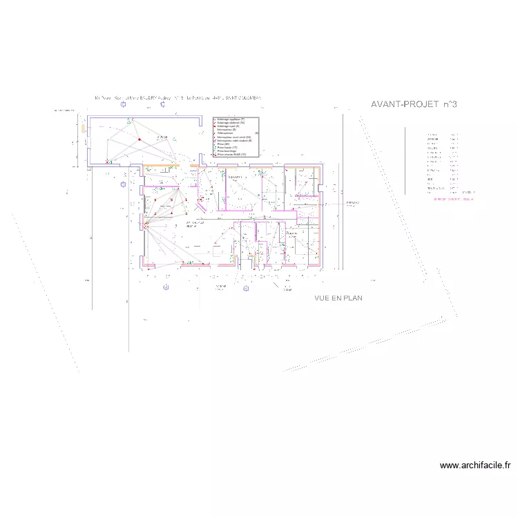 Plan &eacute;l&eacute;ctricit&eacute;. Plan de 