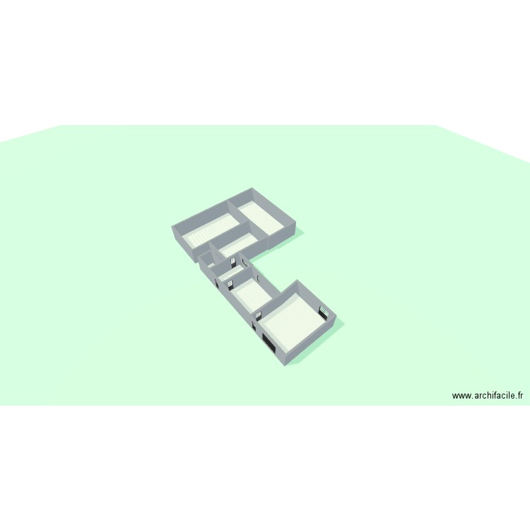 Arrière garage. Plan de 7 pièces et 218 m2