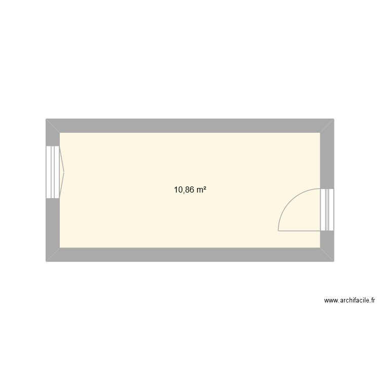 Cuisine Debié. Plan de 1 pièce et 11 m2