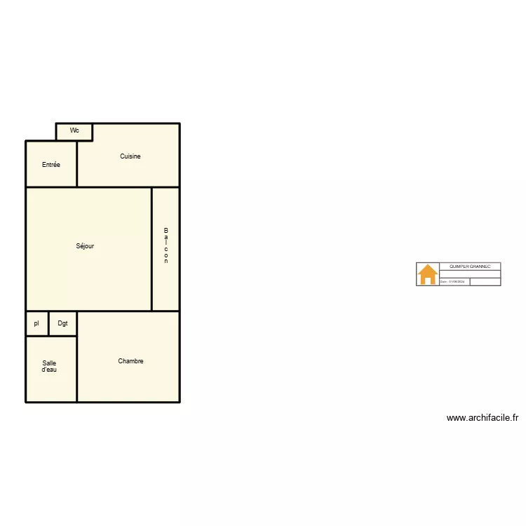 QUIMPER GRANNEC. Plan de 