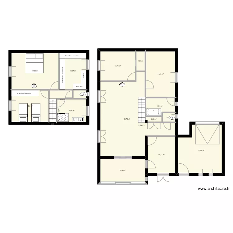 maurines greoux 2. Plan de 15  et 168 m²