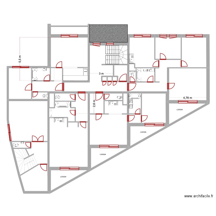 KER ENCLOS 1 er. Plan de 25 pièces et 137 m2