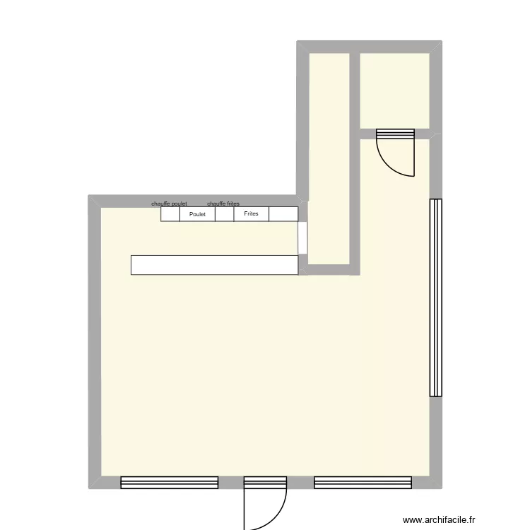 Krousty. Plan de 1  et 48 m²