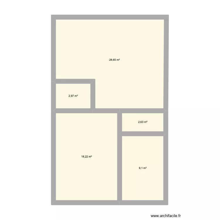 plan local lunel viel. Plan de 5  et 62 m²