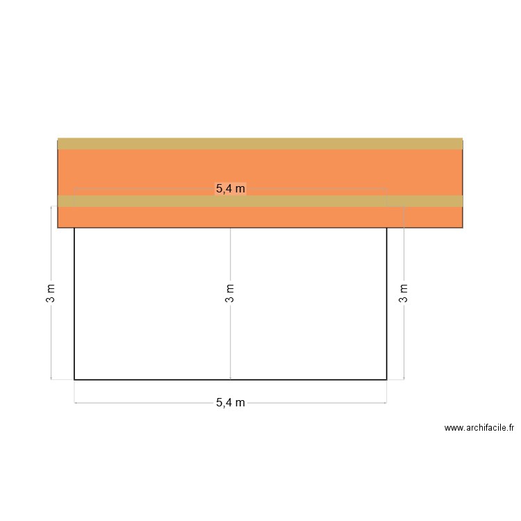 projet abri de jardin face nord + toiture. Plan de 0 pièce et 0 m2