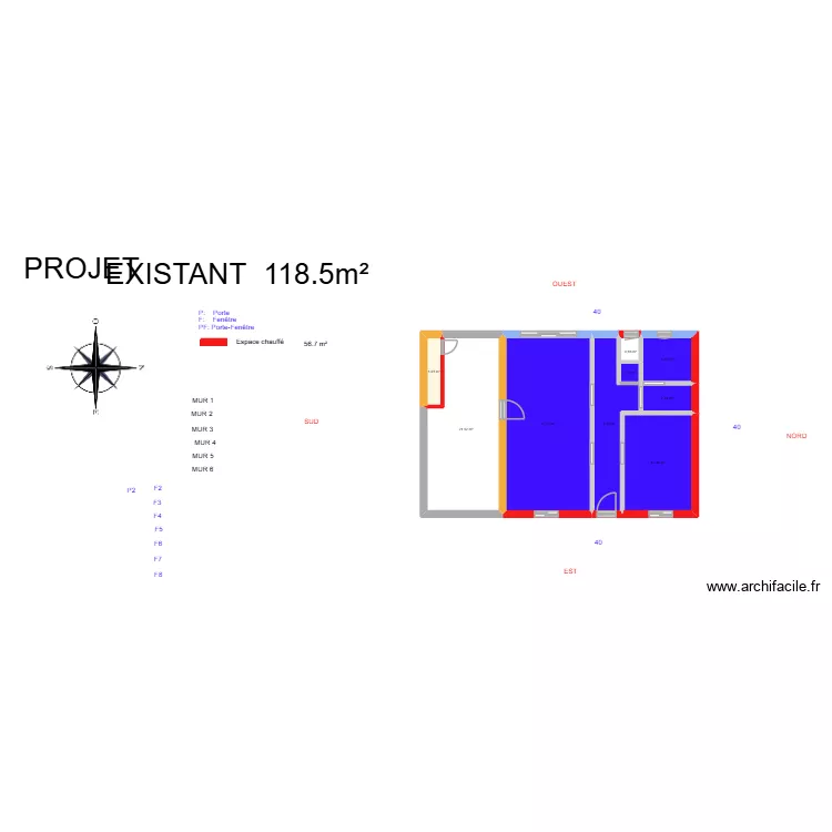 FERREIRA Michel_ Existant CAP RENOV. Plan de 19 pièces et 162 m²